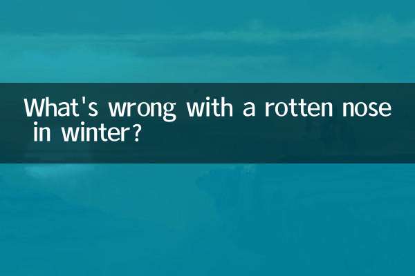 Cosa c'è che non va nel naso marcio in inverno?