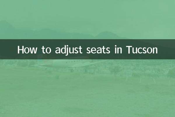 투산에서 좌석을 조정하는 방법