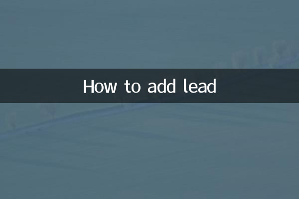 Come aggiungere piombo