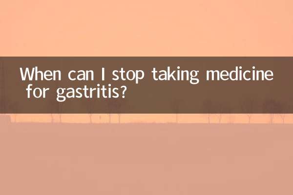 Quando posso smettere di prendere medicine per la gastrite?