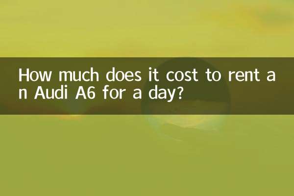 Combien coûte la location d’une Audi A6 à la journée ?