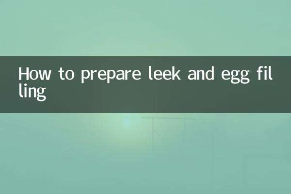 부추와 계란 충전물 준비 방법