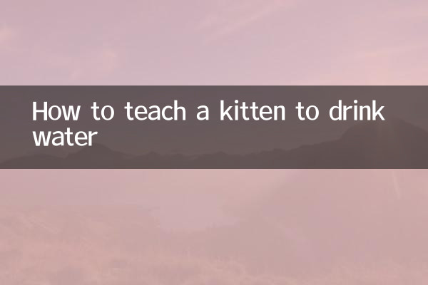 Wie man einem Kätzchen beibringt, Wasser zu trinken