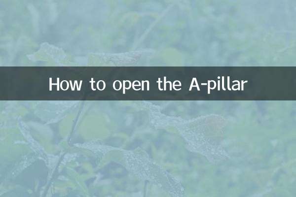 Cómo abrir el pilar A