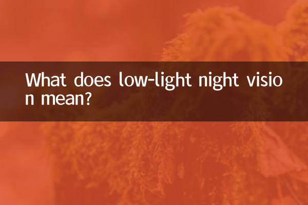 Was bedeutet Nachtsicht bei schlechten Lichtverhältnissen?