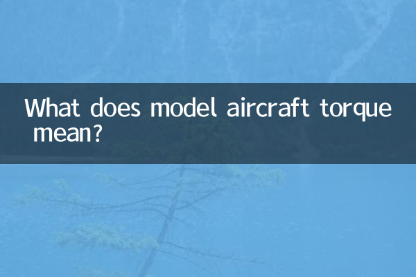 Was bedeutet das Drehmoment eines Modellflugzeugs?