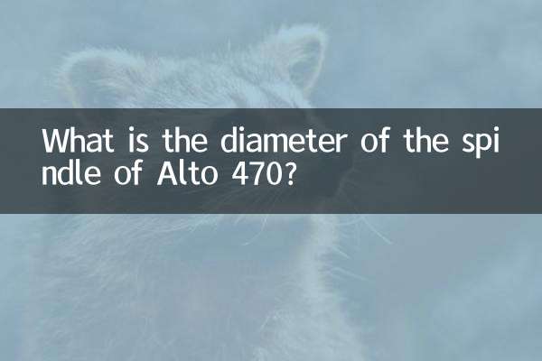 What is the diameter of the spindle of Alto 470?