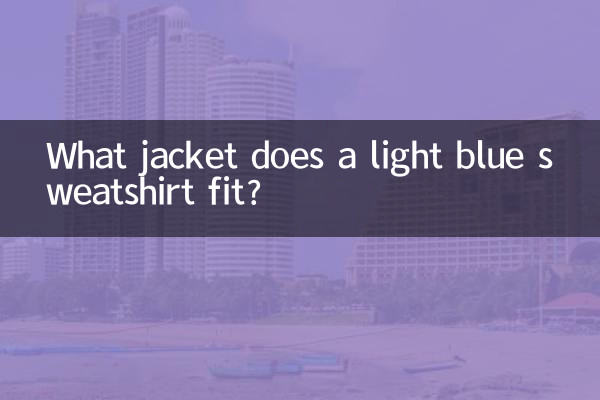 एक हल्के नीले स्वेटशर्ट में कौन सी जैकेट फिट है?
