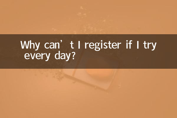 ¿Por qué no puedo registrarme si lo intento todos los días?