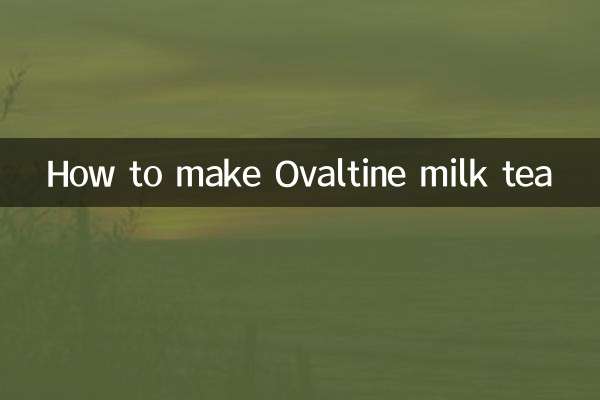 How to make Ovaltine milk tea