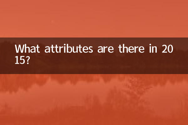 چه ویژگی هایی در سال 2015 وجود دارد؟