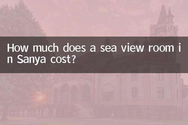 ¿Cuánto cuesta una habitación con vistas al mar en Sanya?