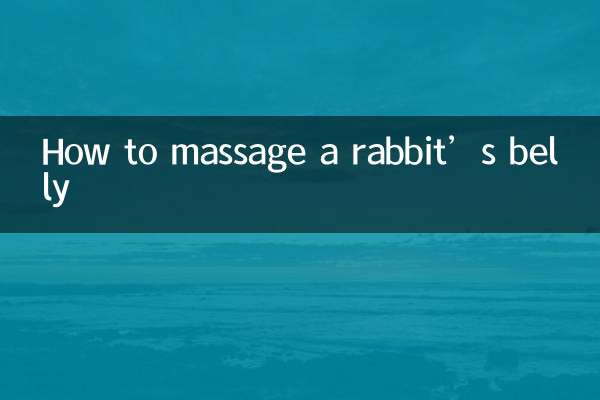 Como massagear a barriga de um coelho