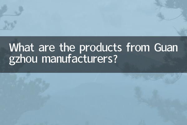 What are the products from Guangzhou manufacturers?