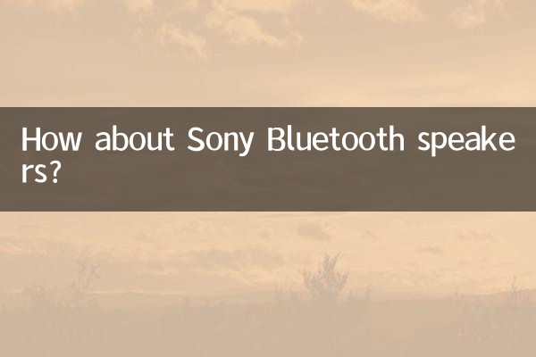 소니 블루투스 스피커는 어떤가요?