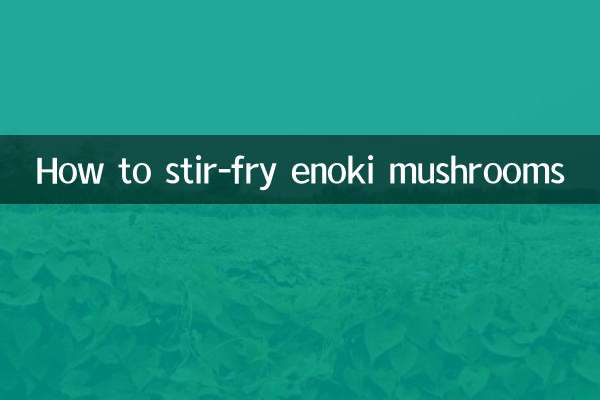 Como refogar cogumelos enoki