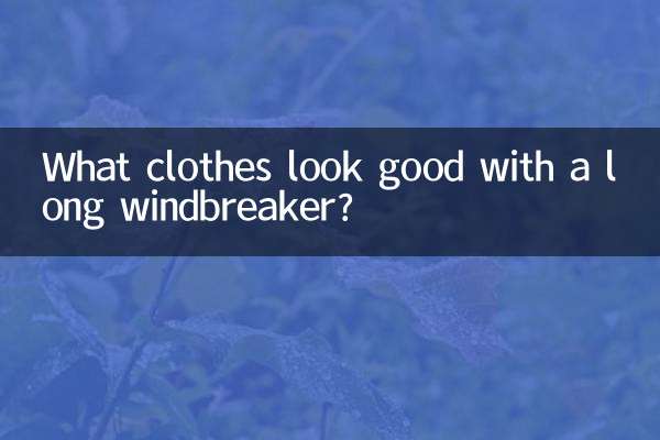 What clothes look good with a long windbreaker?