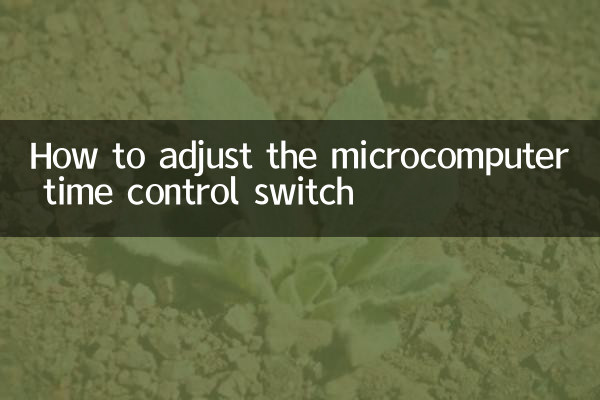 How to adjust the microcomputer time control switch