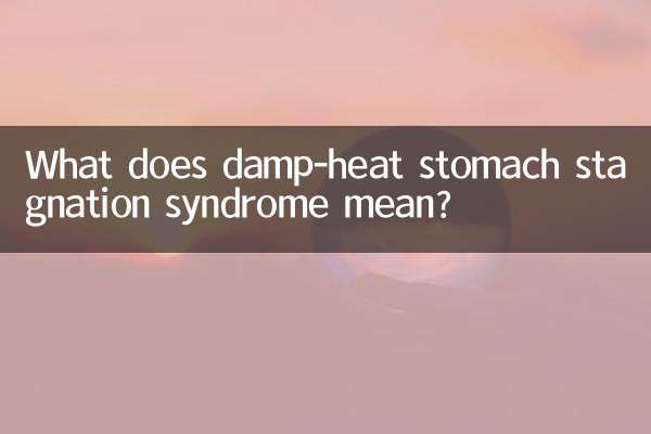 ماذا تعني متلازمة ركود المعدة بسبب الحرارة الرطبة؟