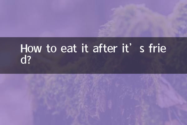 How to eat it after it’s fried?