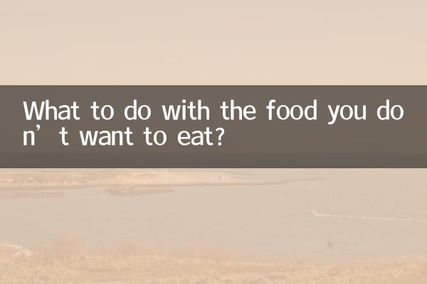 What to do with the food you don’t want to eat?