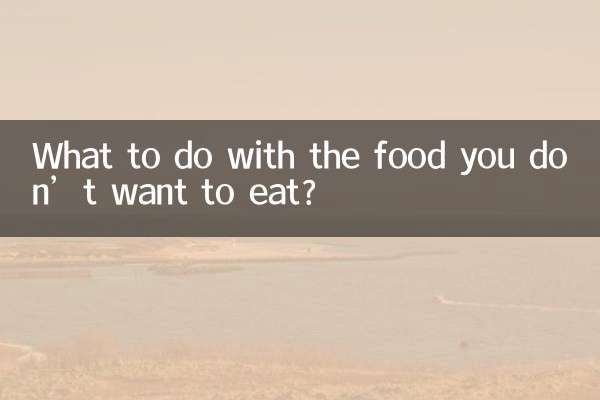 What to do with the food you don’t want to eat?