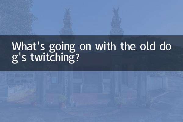 ما الذي يحدث مع ارتعاش الكلب العجوز؟