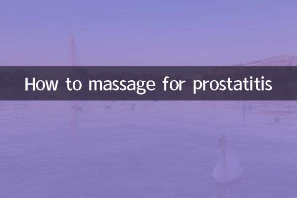 How to massage for prostatitis