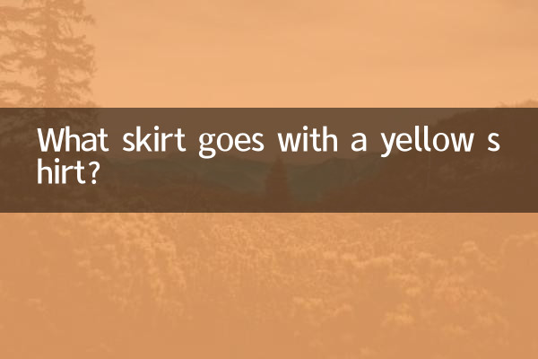 Que saia combina com camisa amarela?