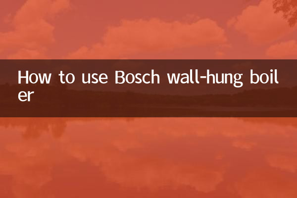 Come utilizzare la caldaia murale Bosch