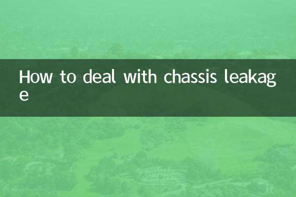 섀시 누출을 처리하는 방법