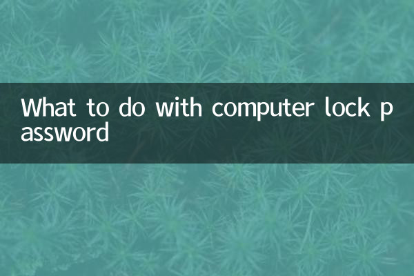 What to do with computer lock password