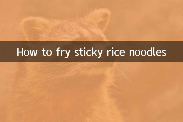 Comment faire frire des nouilles de riz gluant