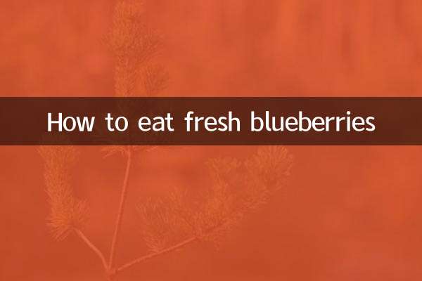 How to eat fresh blueberries