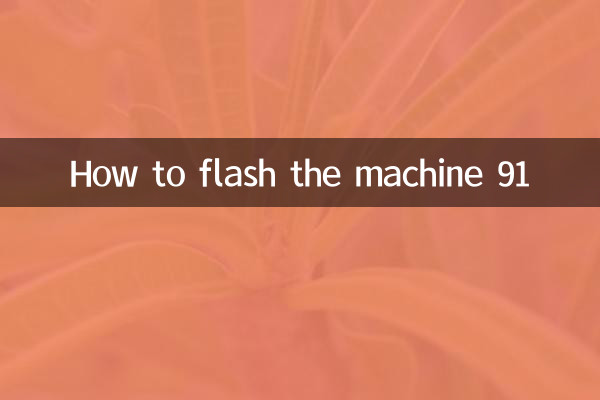 How to flash the machine 91