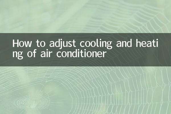How to adjust cooling and heating of air conditioner