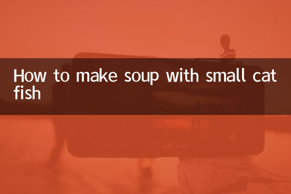 Comment faire une soupe avec du petit poisson-chat