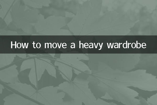 How to move a heavy wardrobe