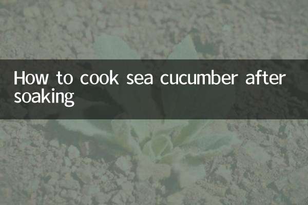Comment faire cuire le concombre de mer après trempage
