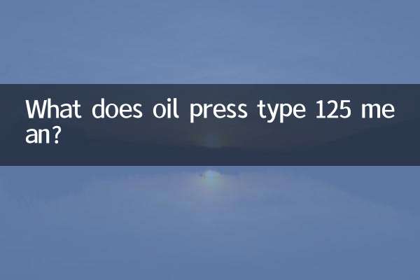 What does oil press type 125 mean?