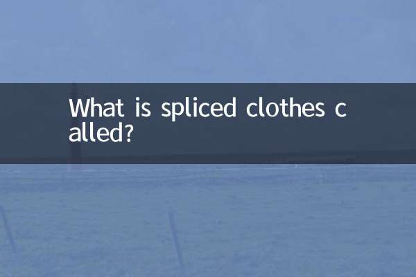 스플라이스된 옷을 뭐라고 부르나요?