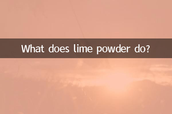 O que o pó de cal faz?