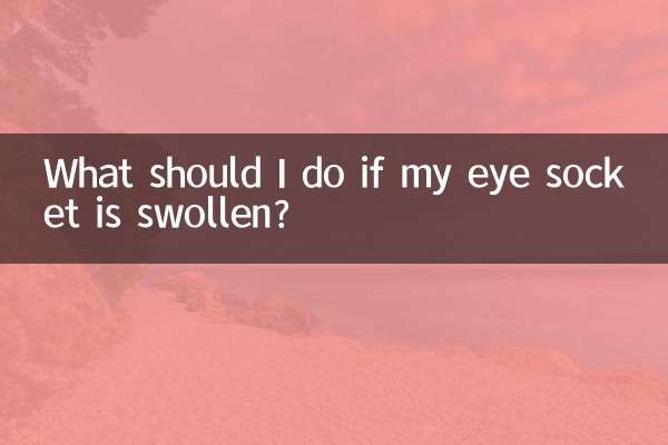 What should I do if my eye socket is swollen?
