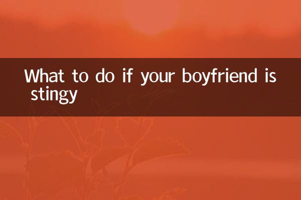 What to do if your boyfriend is stingy