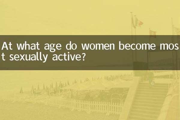 A che età le donne diventano più attive sessualmente?