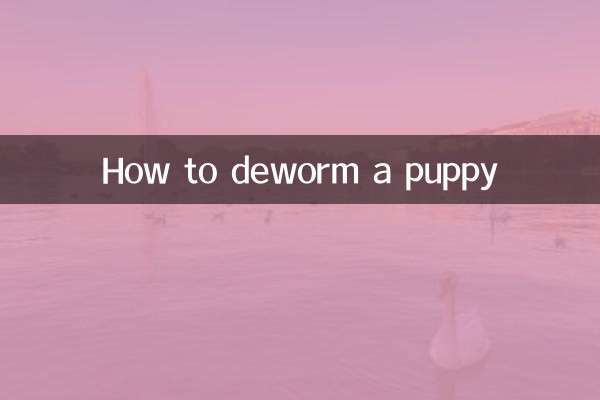 Wie man einen Welpen entwurmt