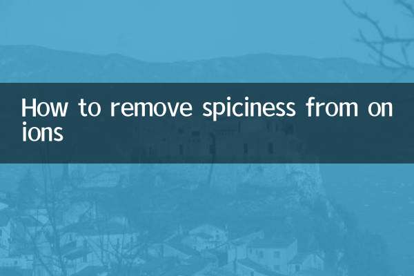 How to remove spiciness from onions