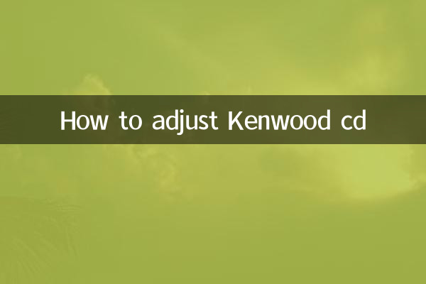 How to adjust Kenwood cd