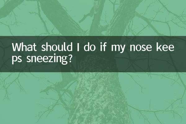 Que dois-je faire si mon nez continue d'éternuer ?