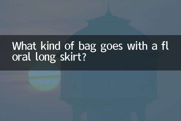 ¿Qué tipo de bolso combina con una falda larga de flores?
